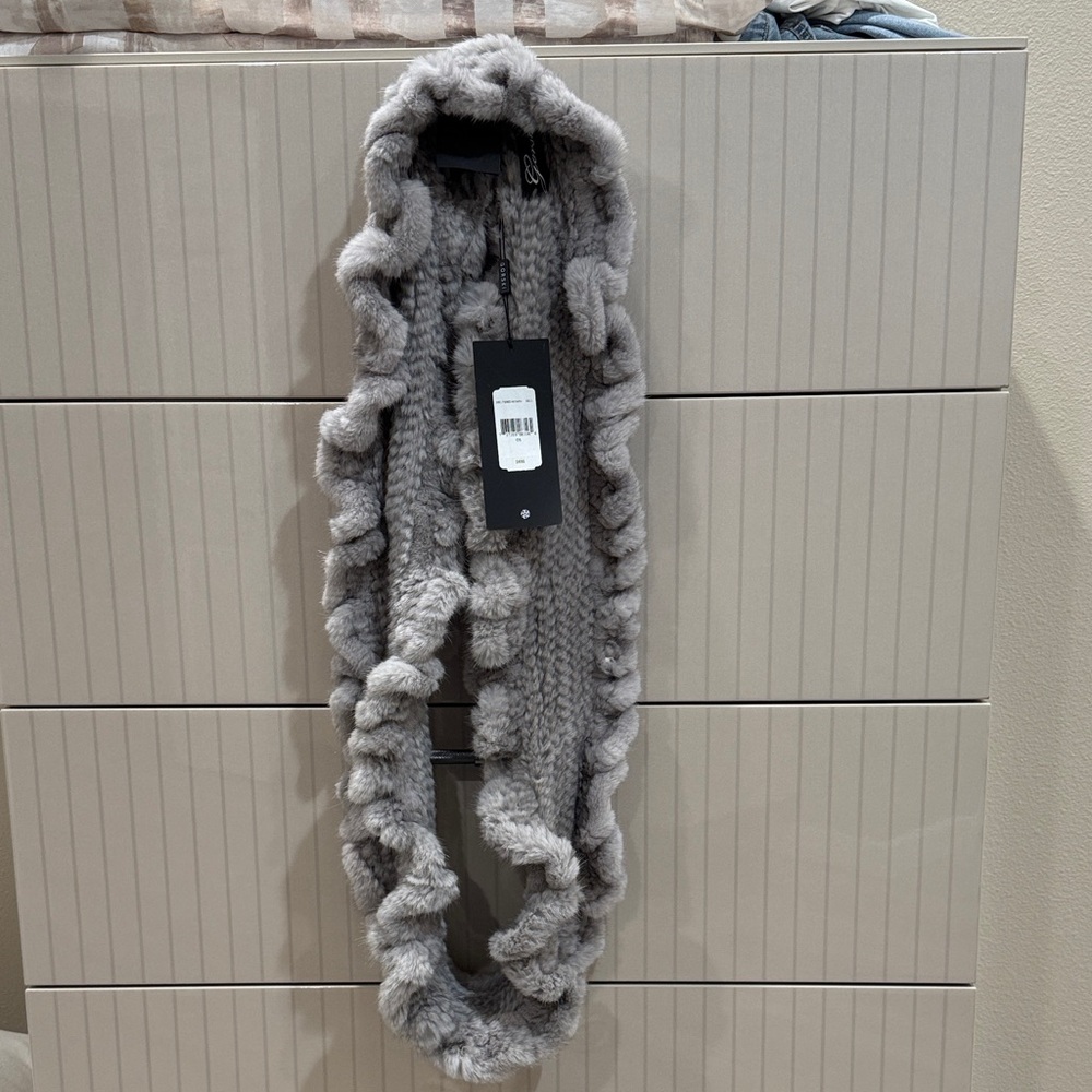 GORSKI Blue Gray Knit Infinity Scarf